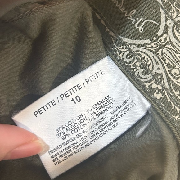 Gloria Vanderbilt green pants petite size 10 - Picture 4 of 6